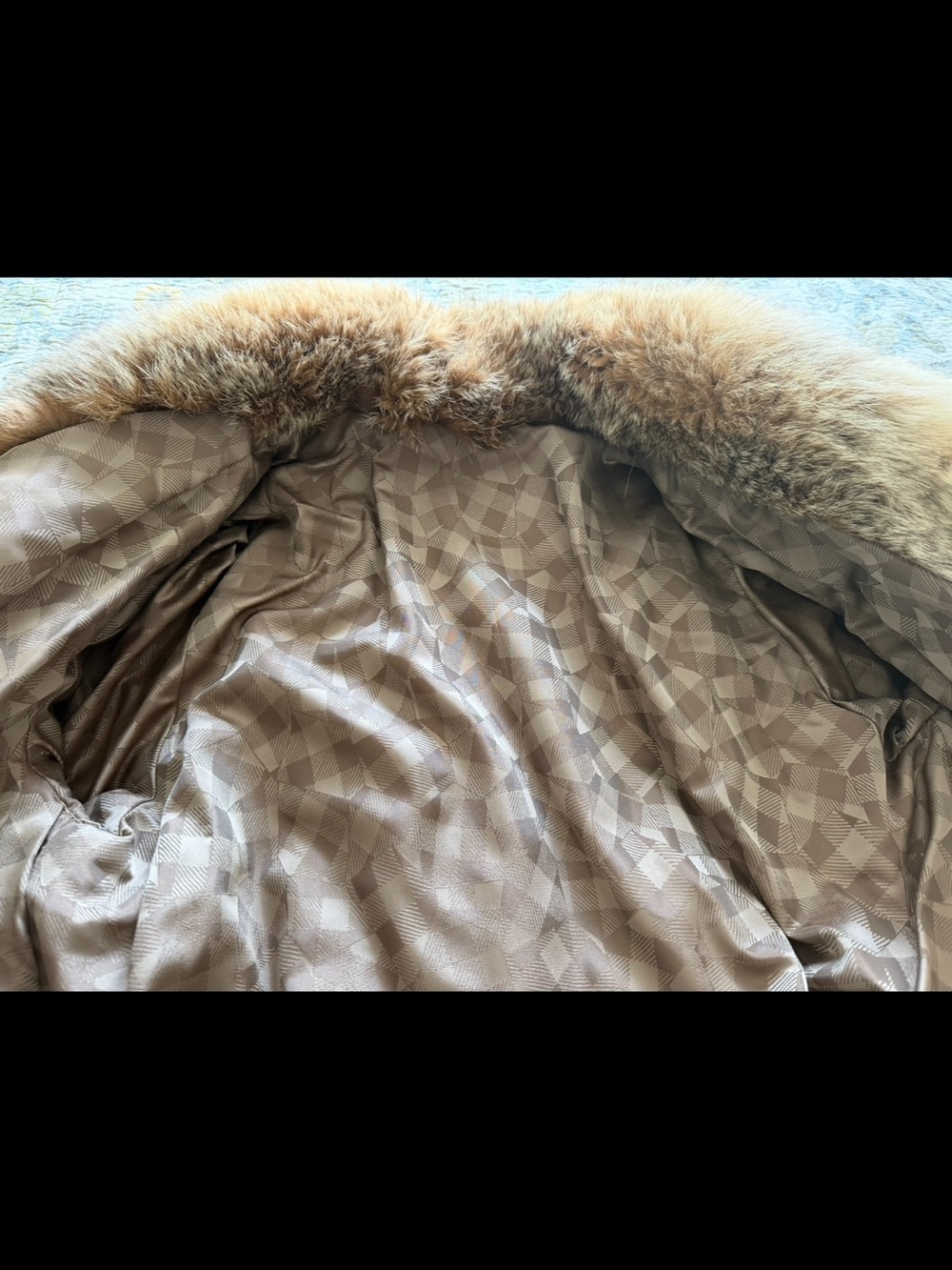 Women's Long Genuine RARE Canadian Lynx Fur Coat - Tan - Picture 7 of 8